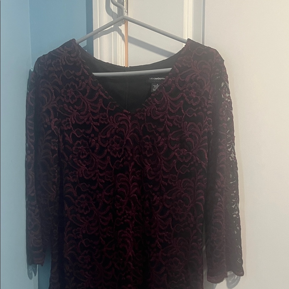 Black and Red Lace Dress Liz Claiborne